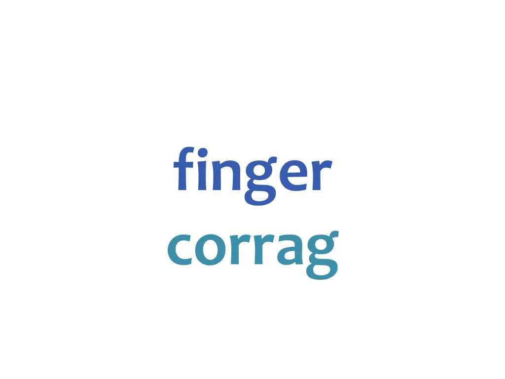 finger corrag