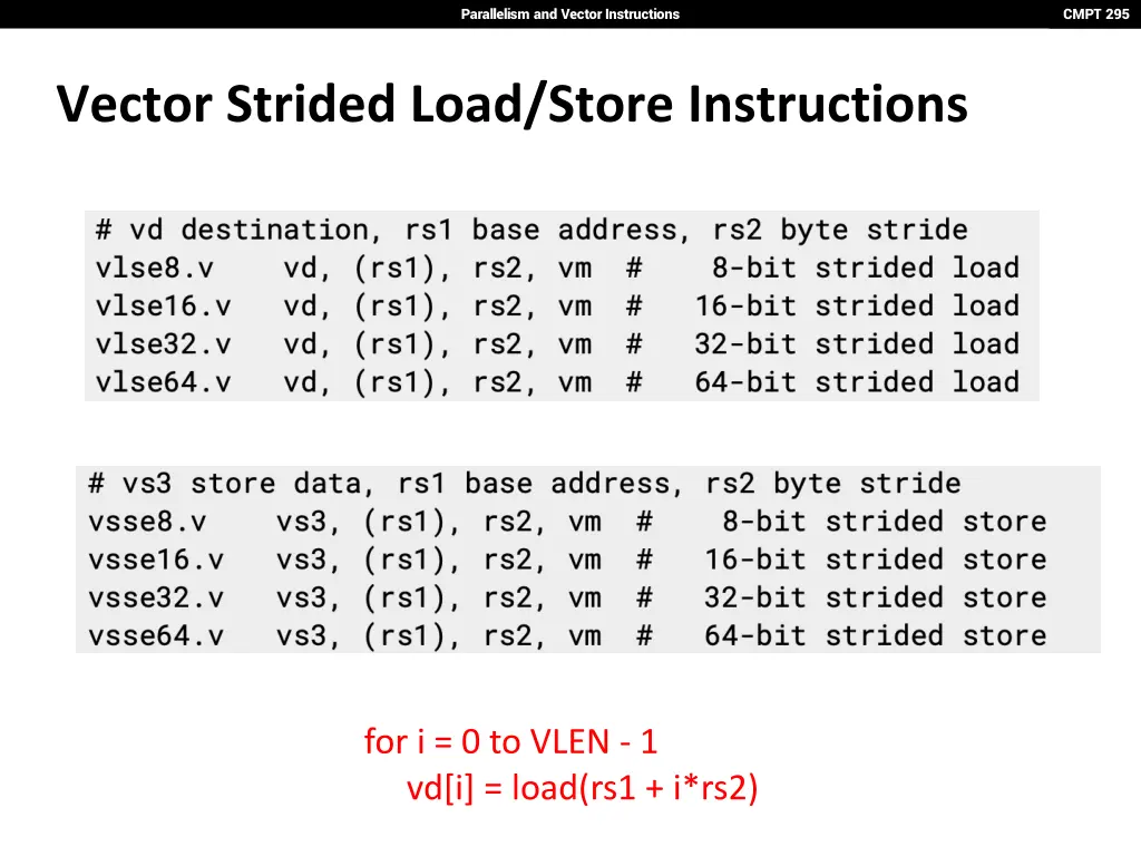 parallelism and vector instructions 36