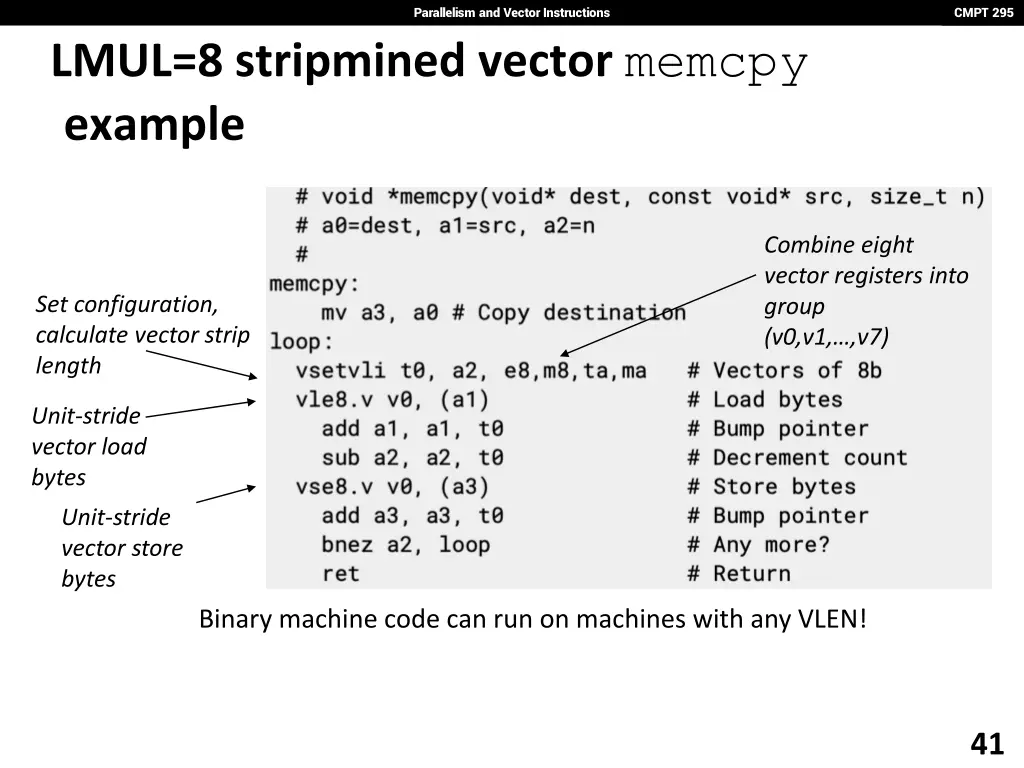 parallelism and vector instructions 39