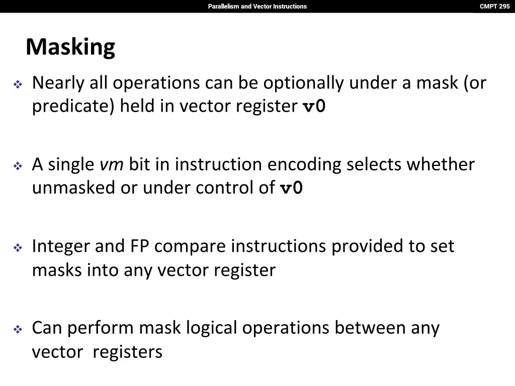 parallelism and vector instructions 40