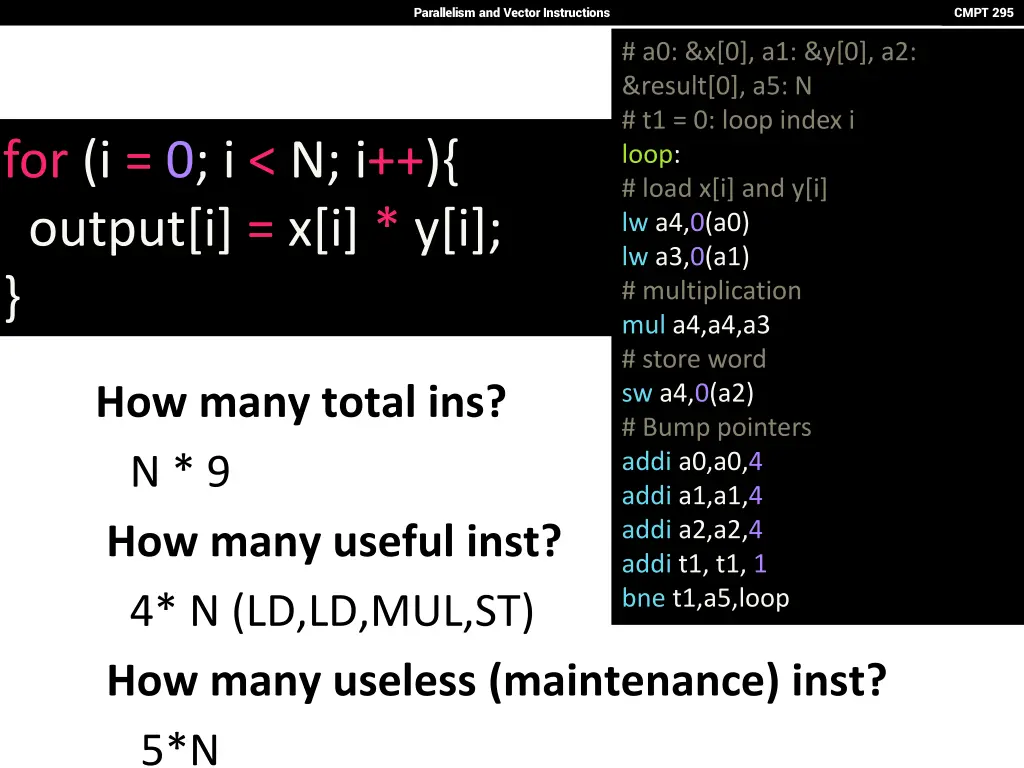 parallelism and vector instructions 7