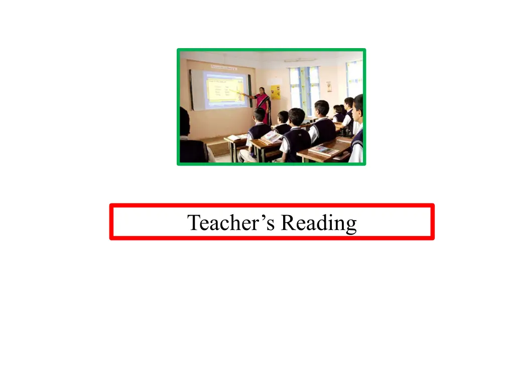 teacher s reading