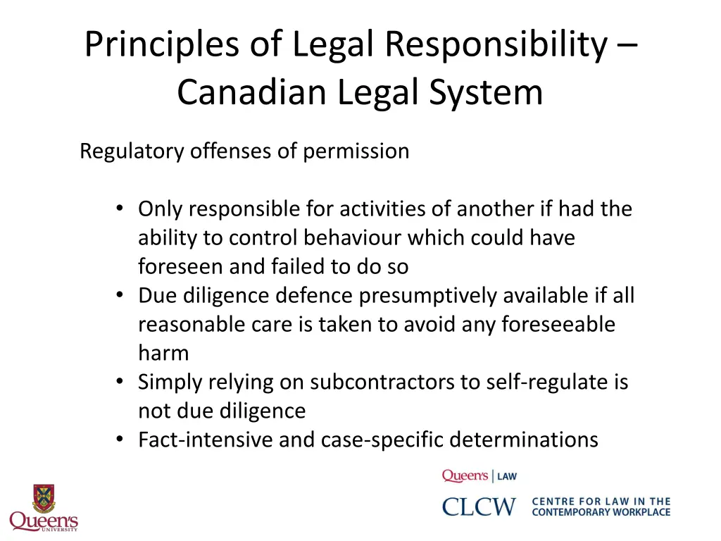 principles of legal responsibility canadian legal 1