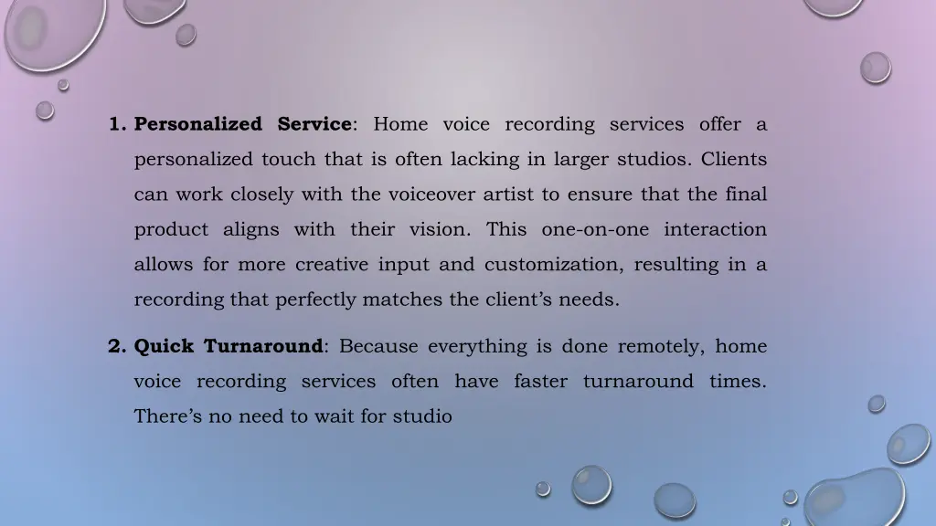 1 personalized service home voice recording