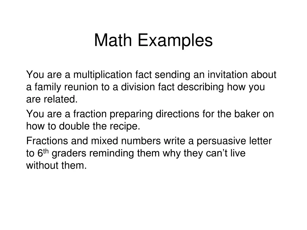 math examples