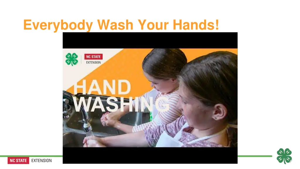 everybody wash your hands handwashing a 4 h spark