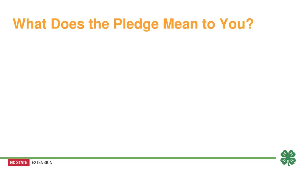 what does the pledge mean to you