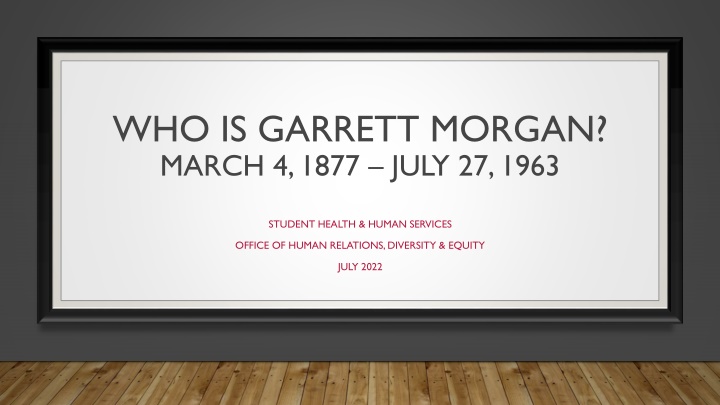 who is garrett morgan march 4 1877 july 27 1963