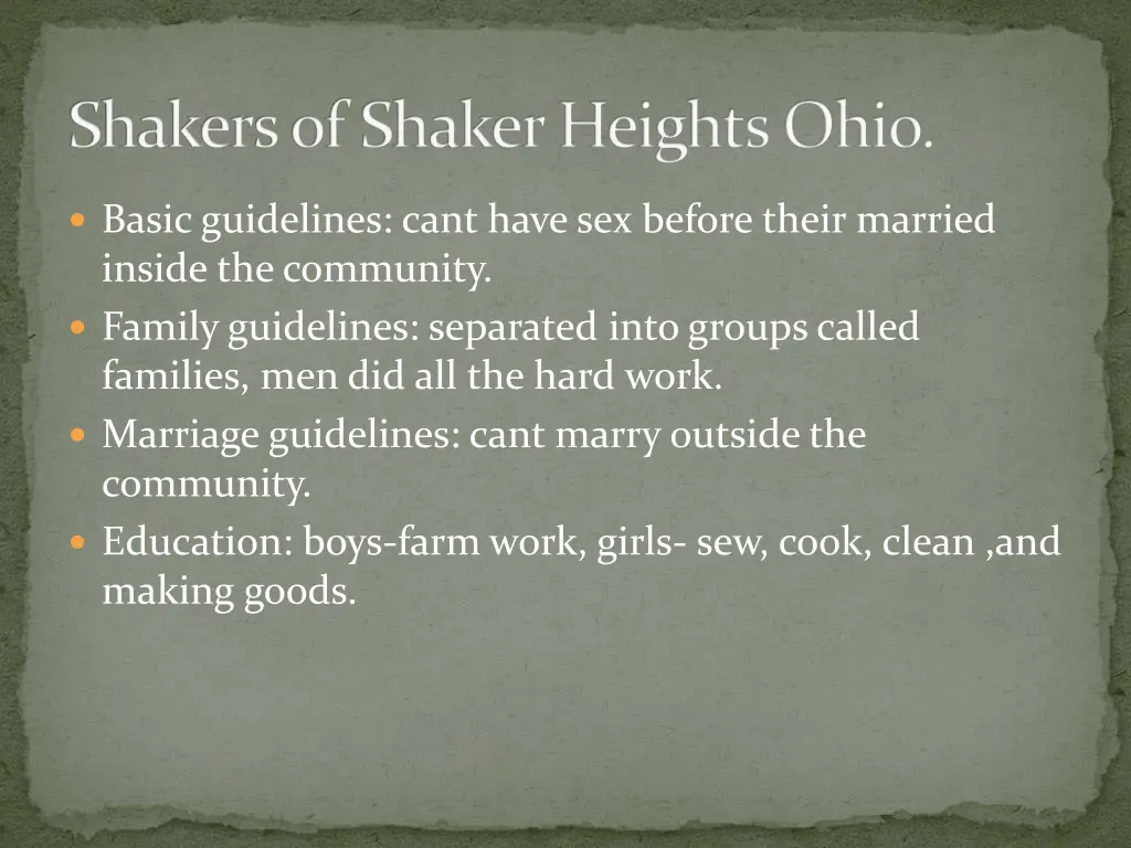 shakers of shaker heights ohio