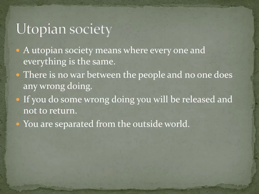 utopian society 1