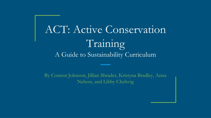 act active conservation training a guide