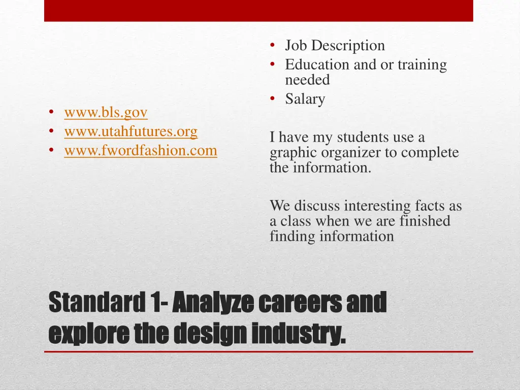 job description education and or training needed