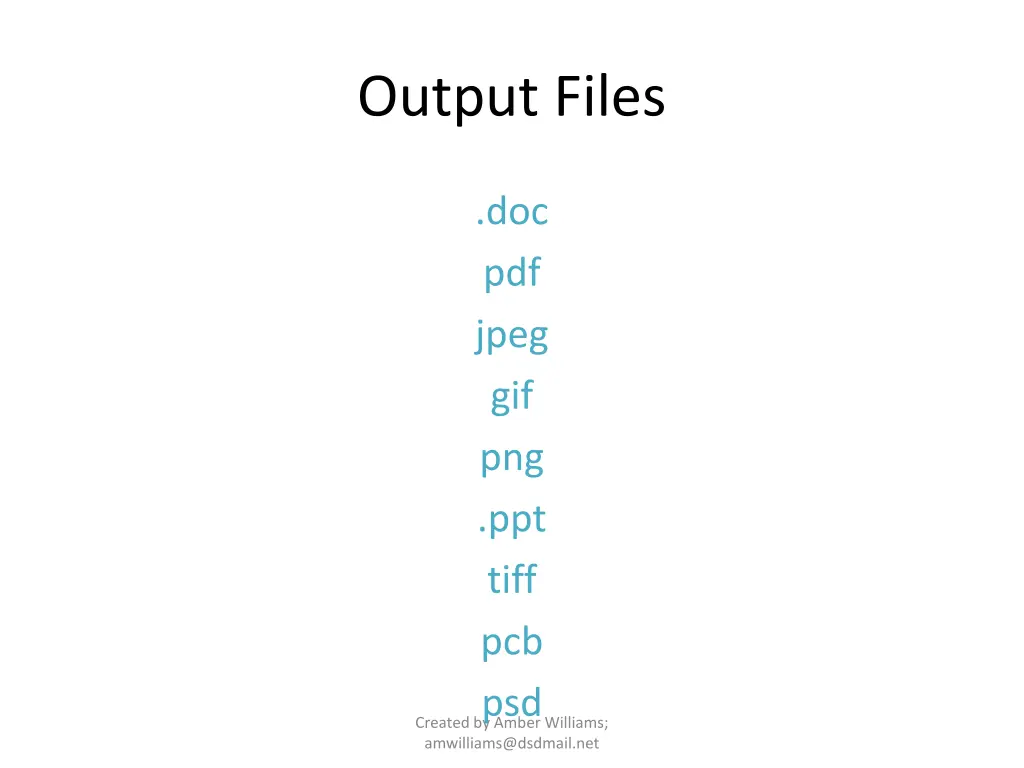 output files