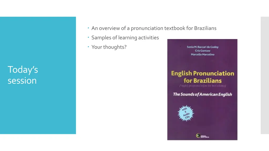 anoverview ofa pronunciationtextbookfor brazilians