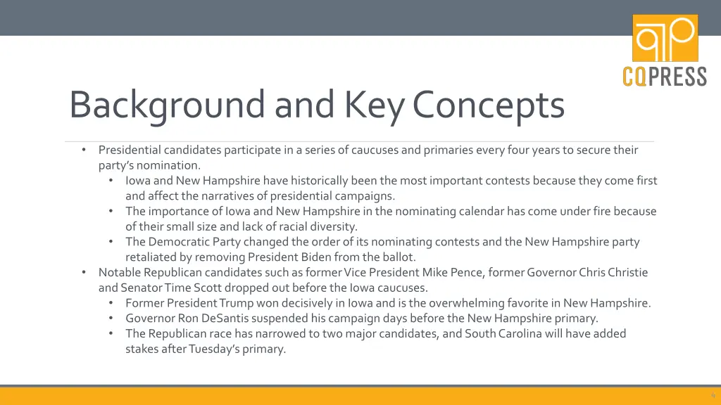 background and key concepts