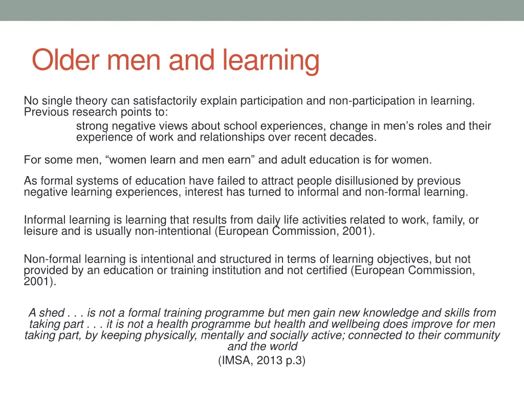 older men and learning