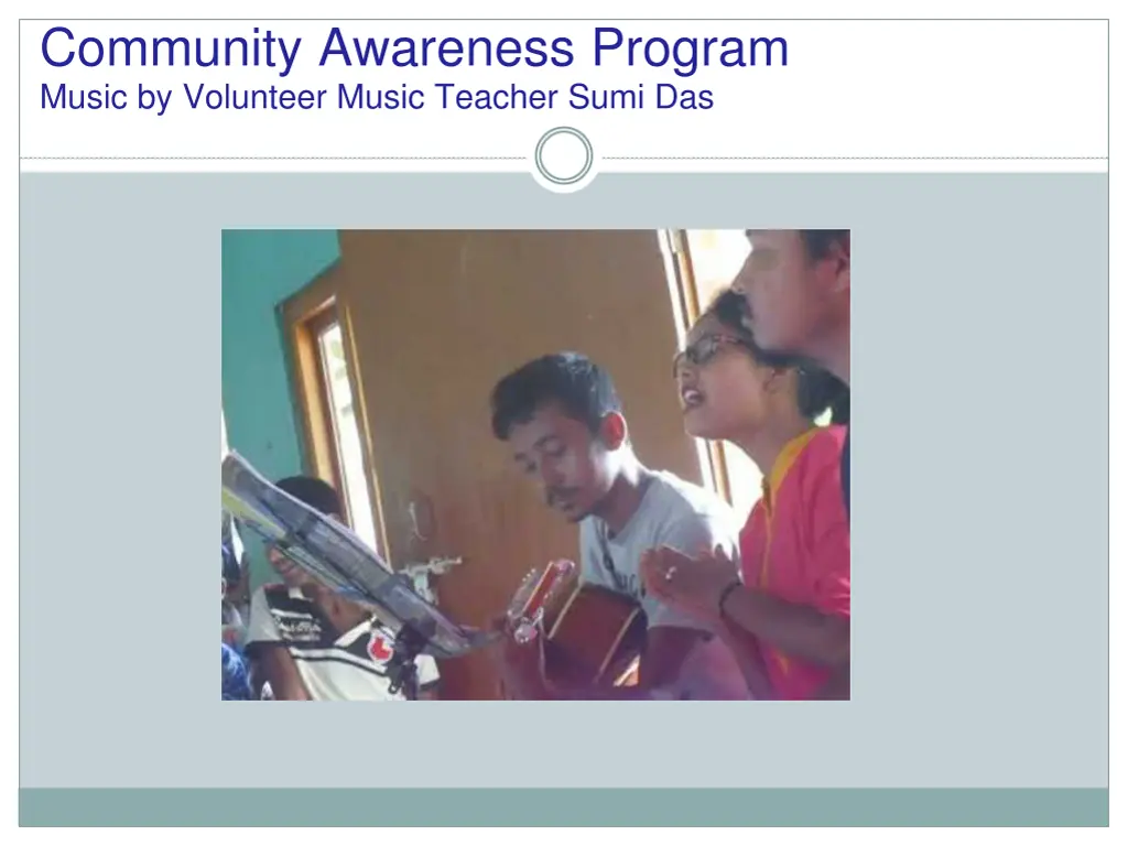 community awareness program music by volunteer