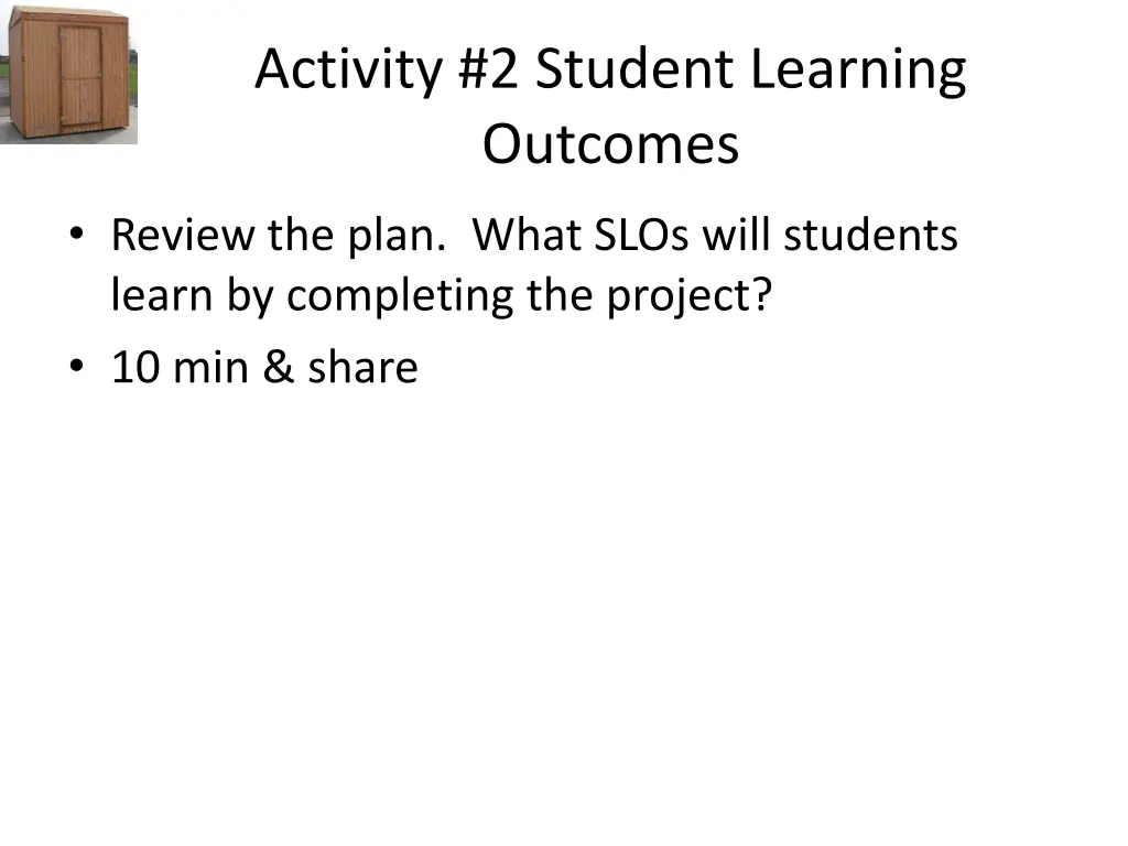 activity 2 student learning outcomes