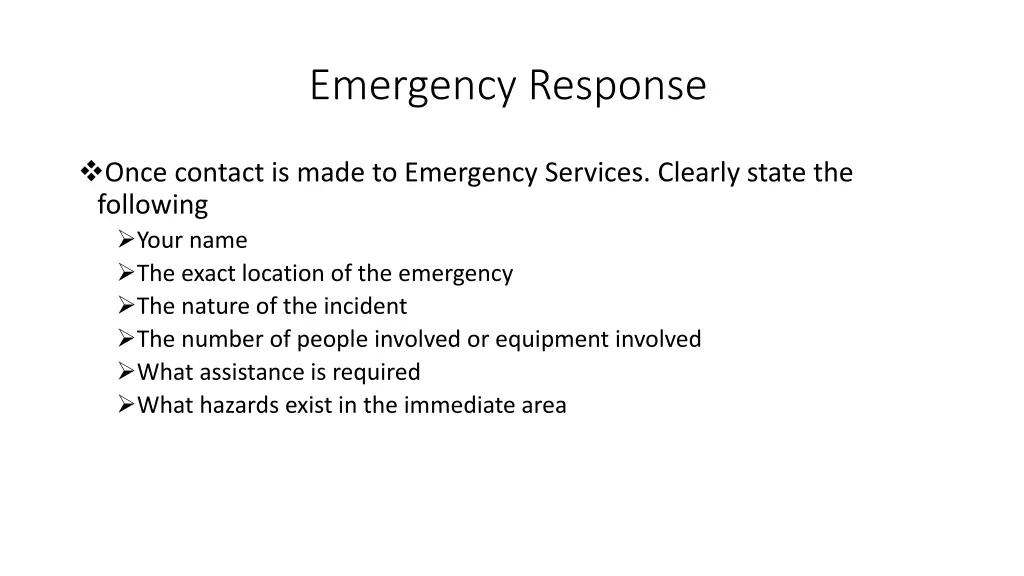 emergency response 1