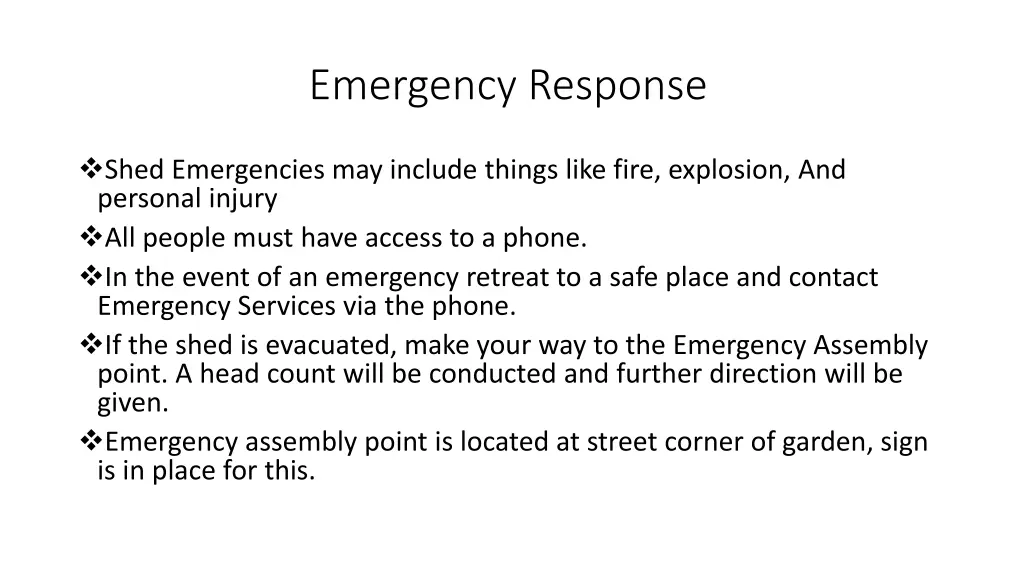 emergency response