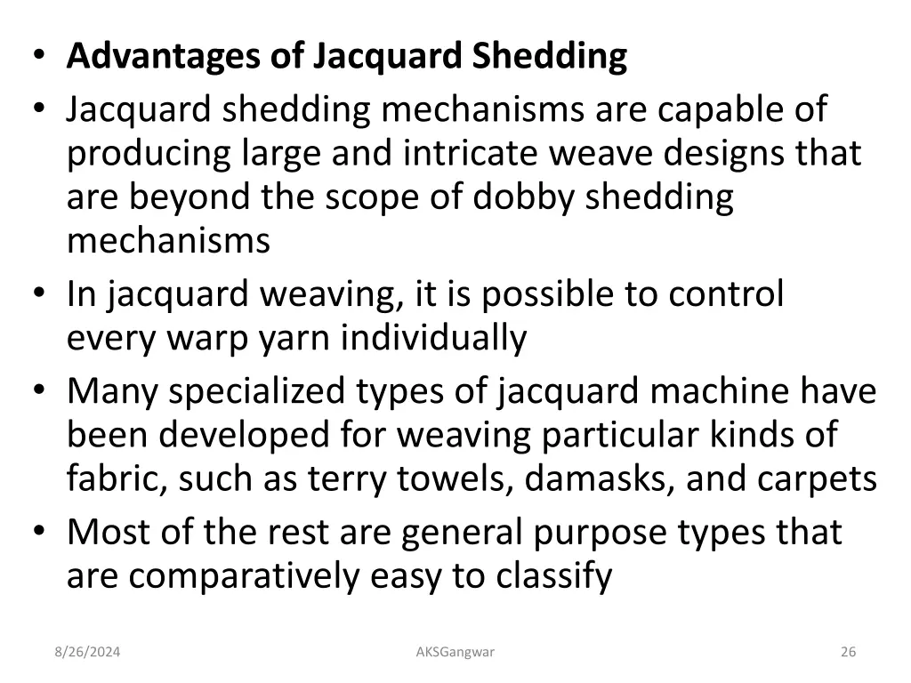 advantages of jacquard shedding jacquard shedding