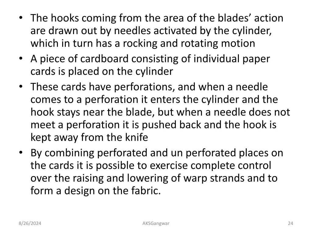 the hooks coming from the area of the blades