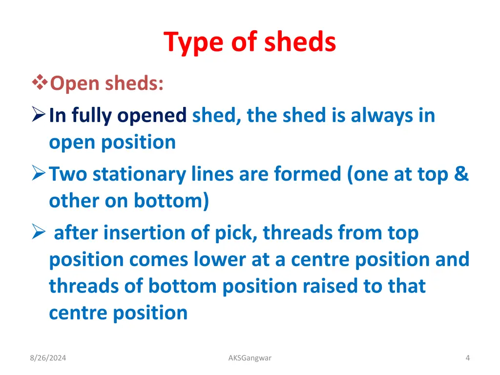 type of sheds