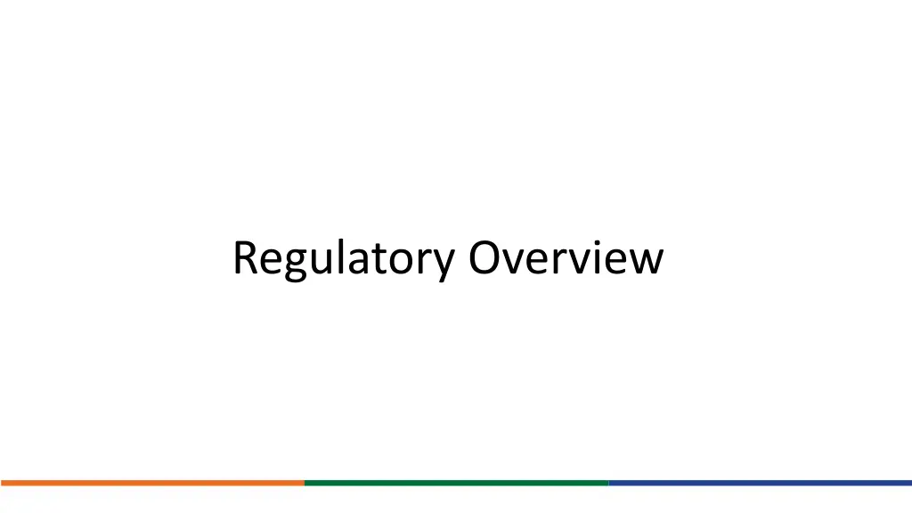 regulatory overview