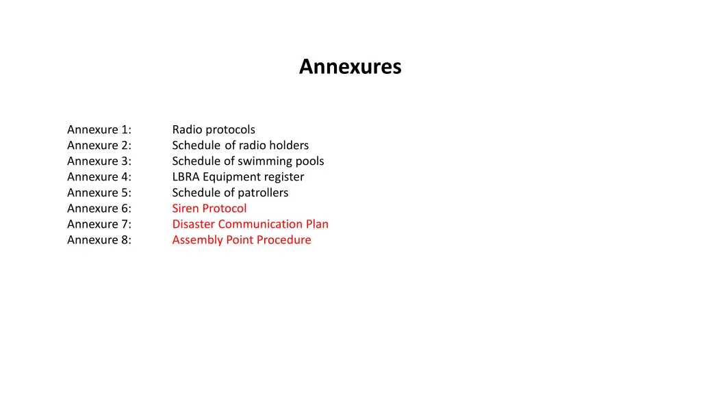 annexures