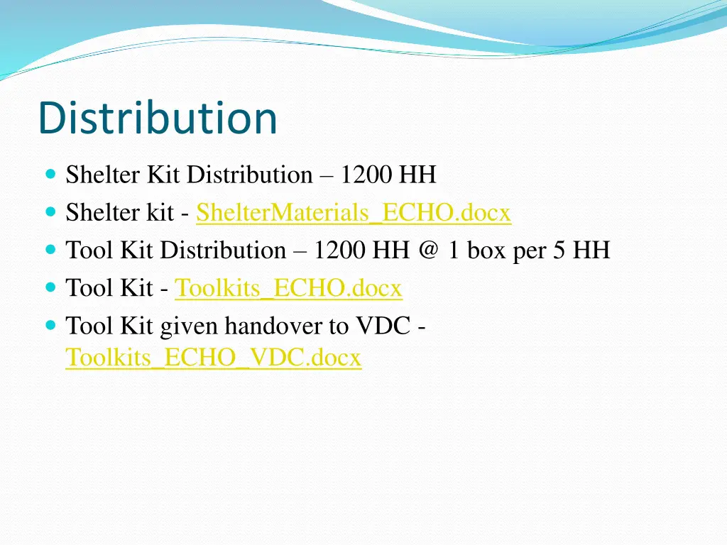 distribution