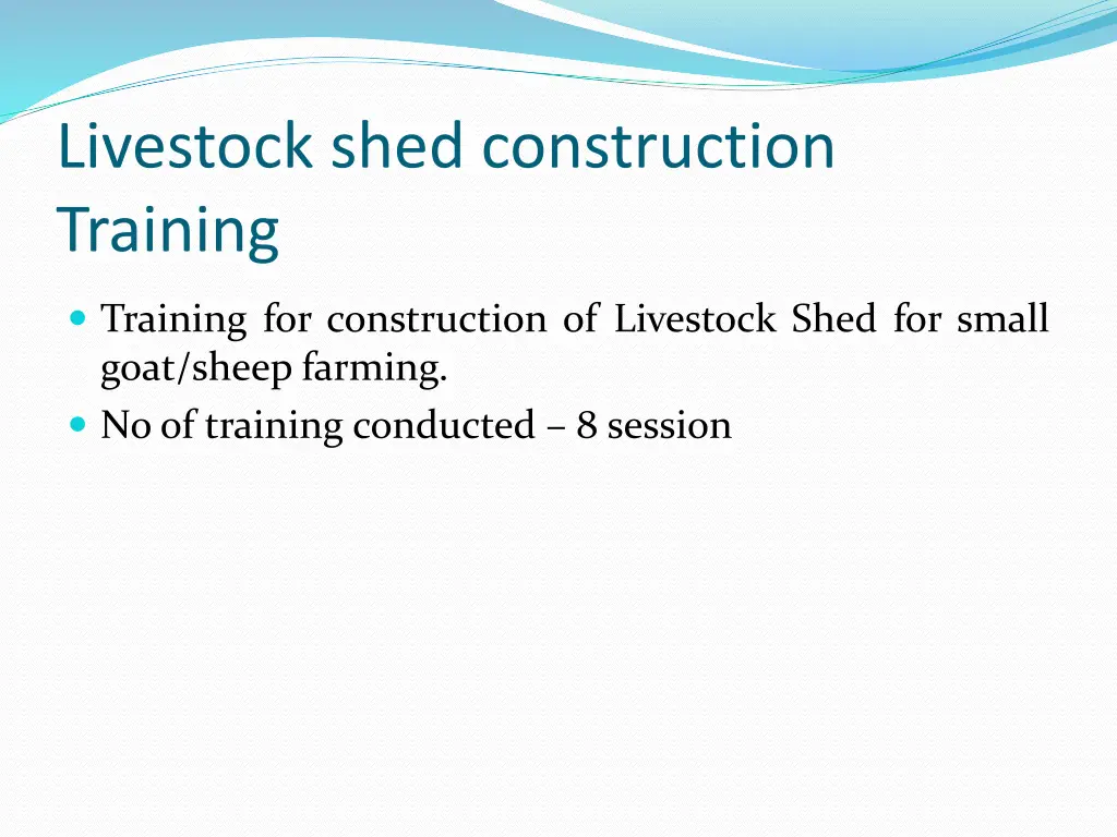 livestock shed construction training