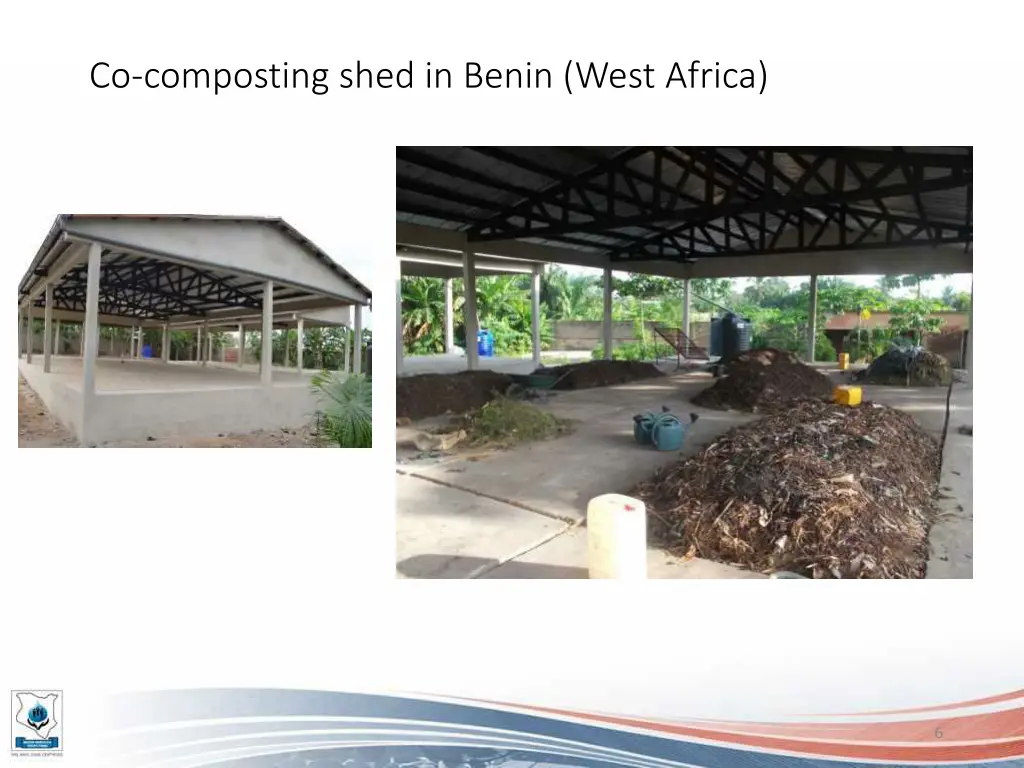 co composting shed in benin west africa