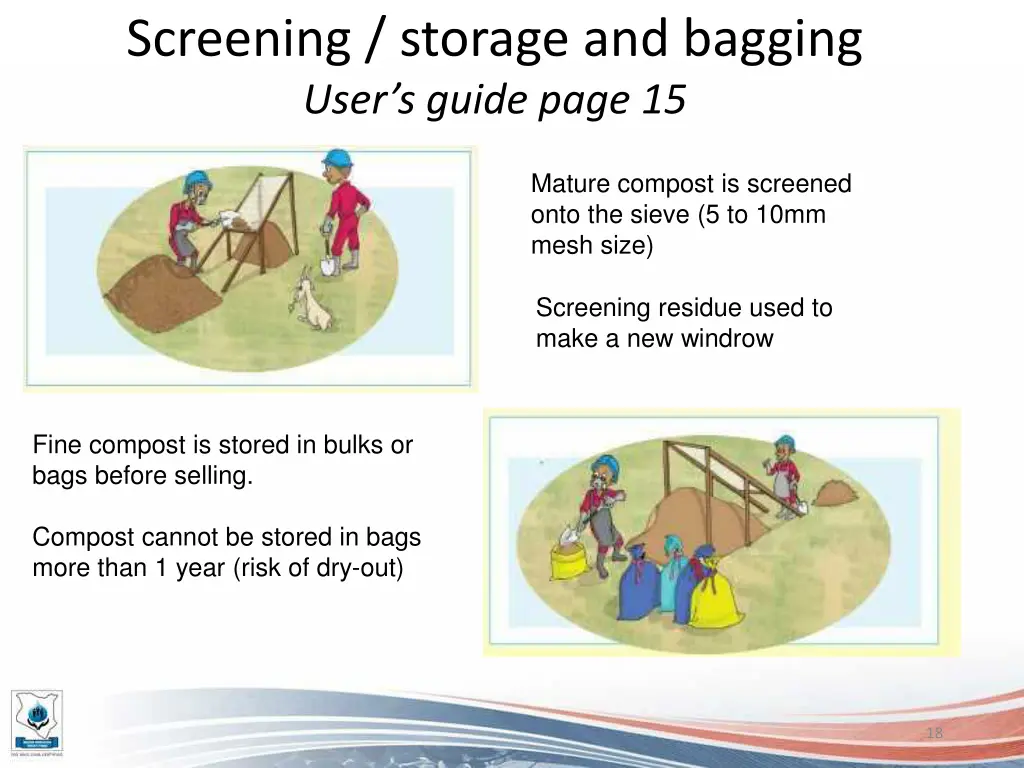 screening storage and bagging user s guide page 15