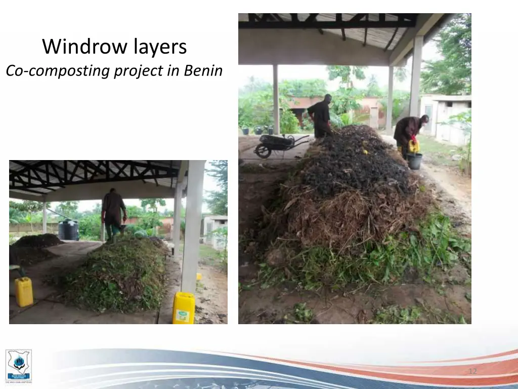 windrow layers co composting project in benin