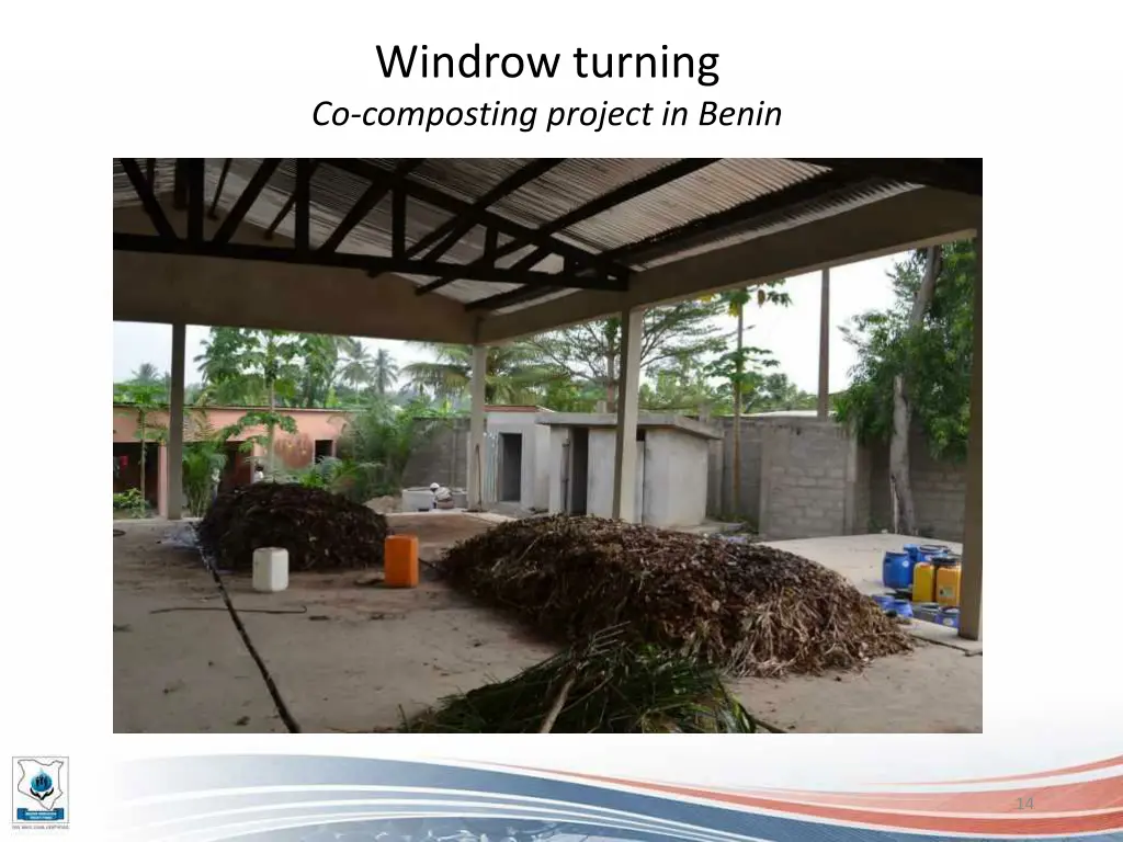 windrow turning co composting project in benin