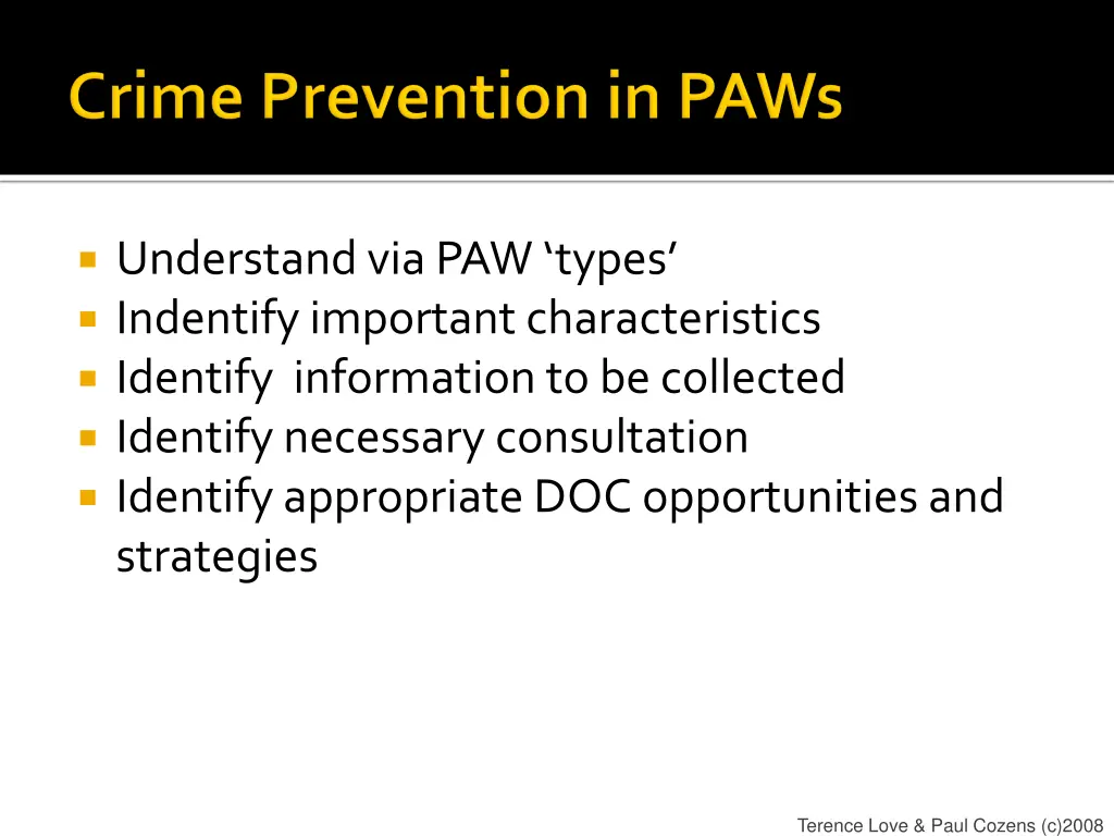 understand via paw types indentify important