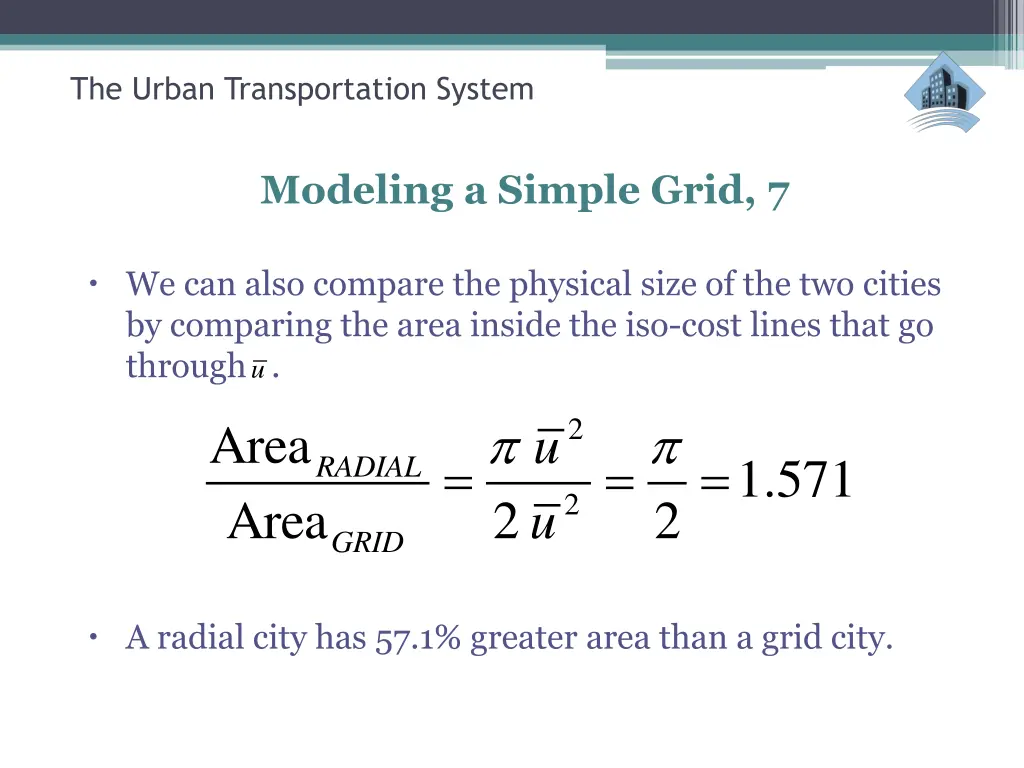 the urban transportation system 10