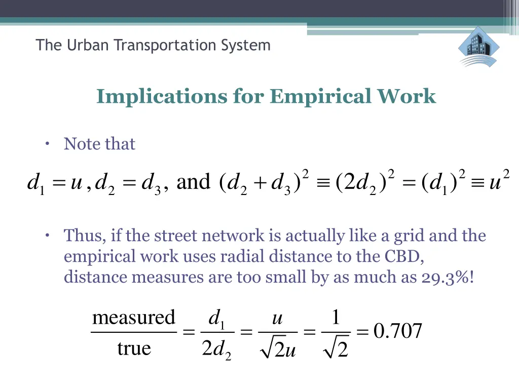 the urban transportation system 13