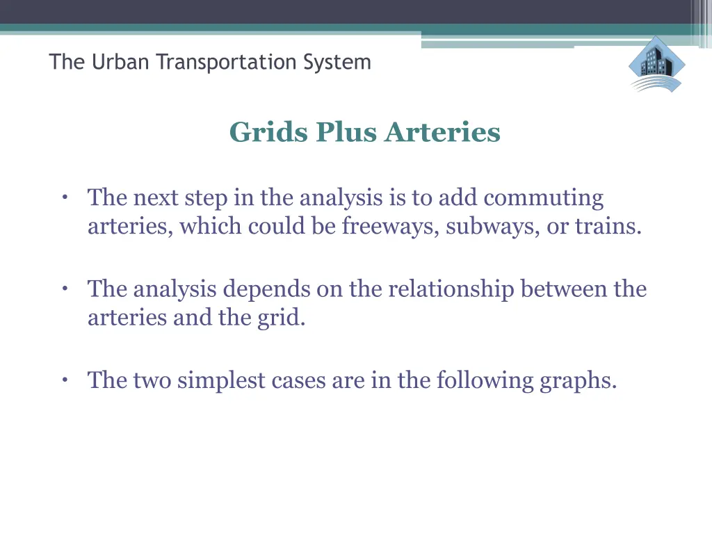 the urban transportation system 21