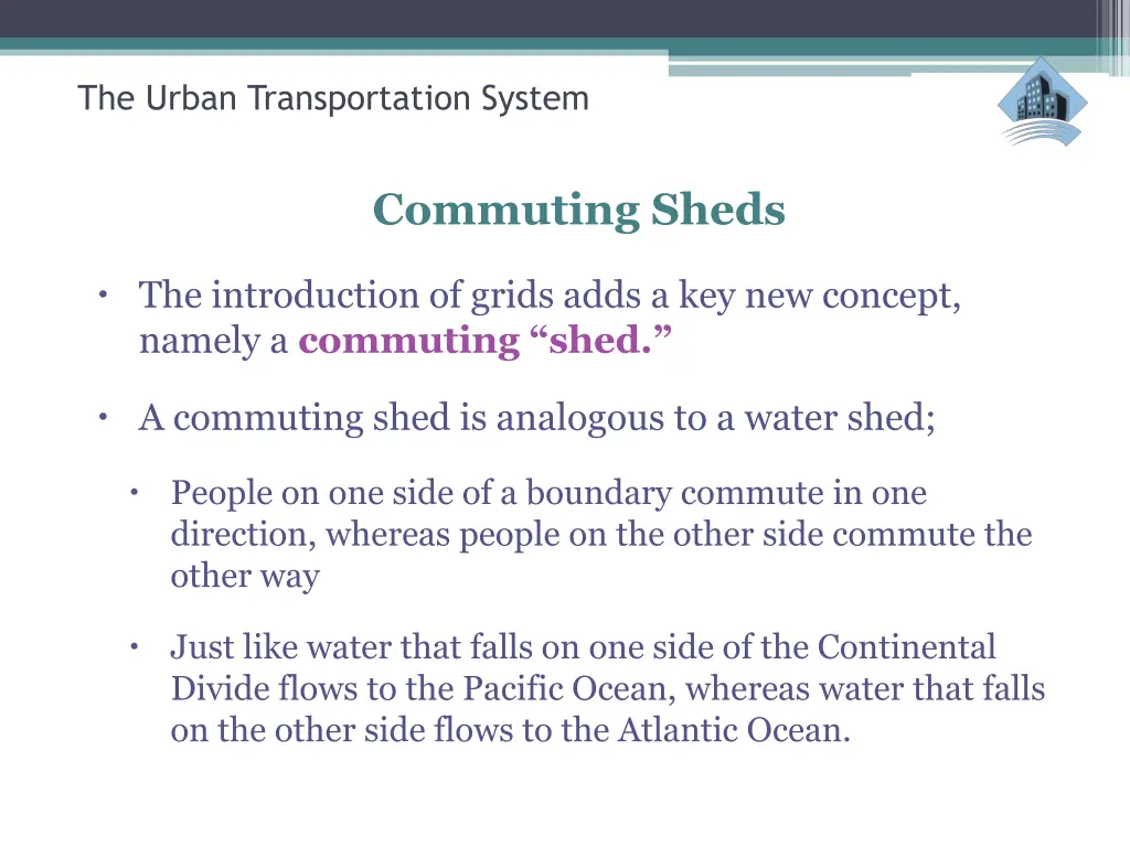 the urban transportation system 24