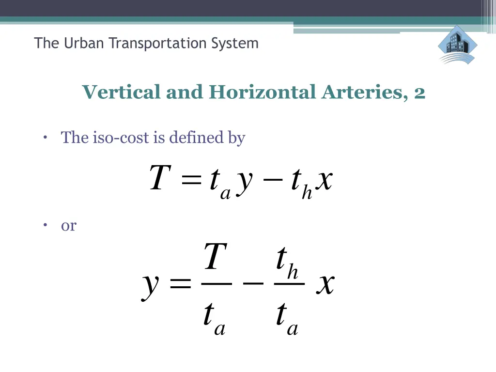 the urban transportation system 27