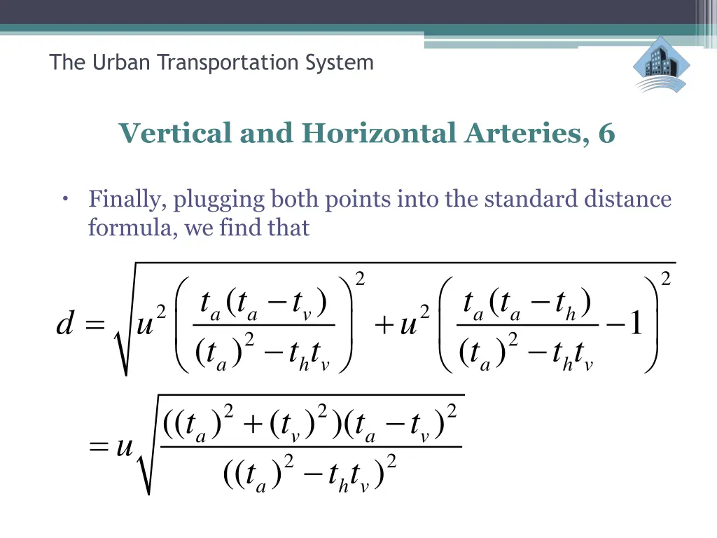 the urban transportation system 31