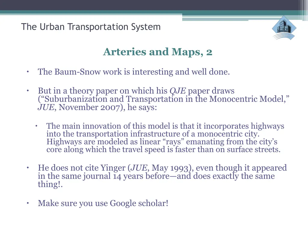 the urban transportation system 42