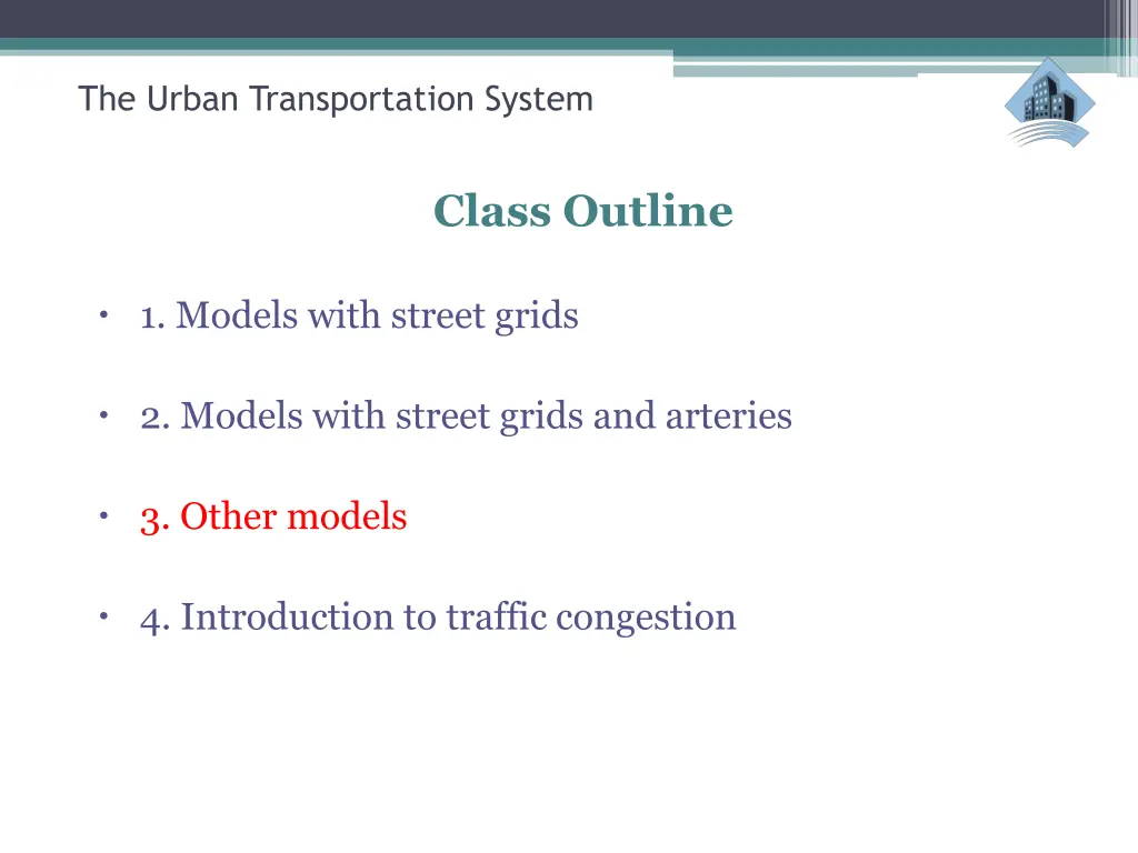 the urban transportation system 43