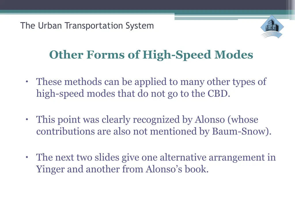 the urban transportation system 44