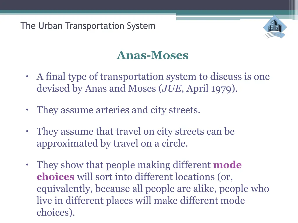 the urban transportation system 46