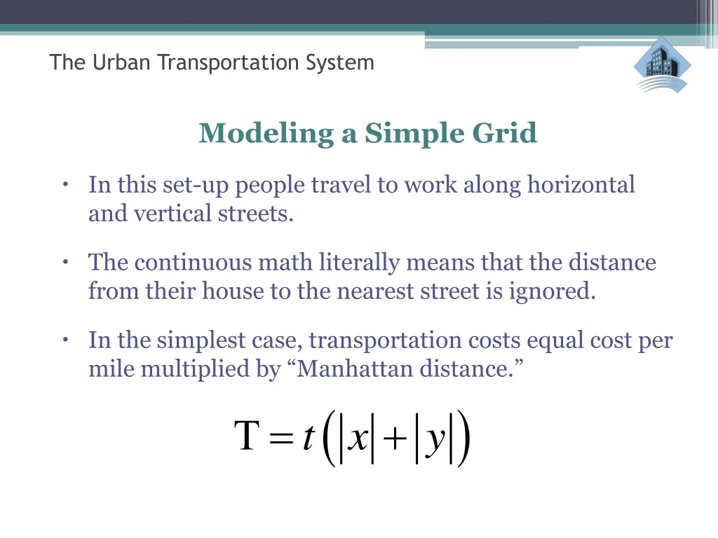 the urban transportation system 5