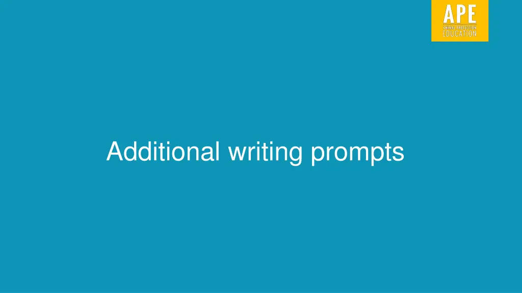 additional writing prompts