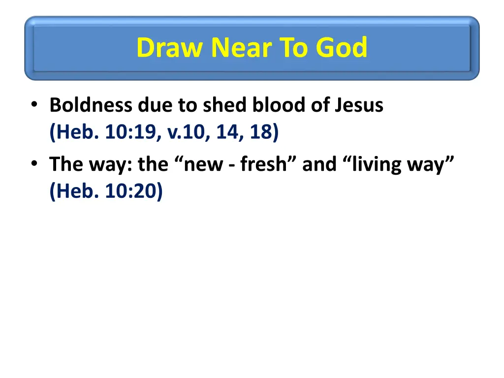 draw near to god 1