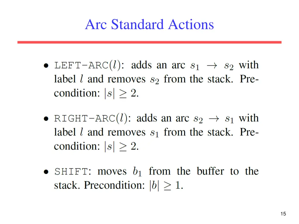 arc standard actions